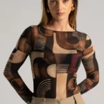 Μπλούζα Με Γεωμετρικά Σχέδια