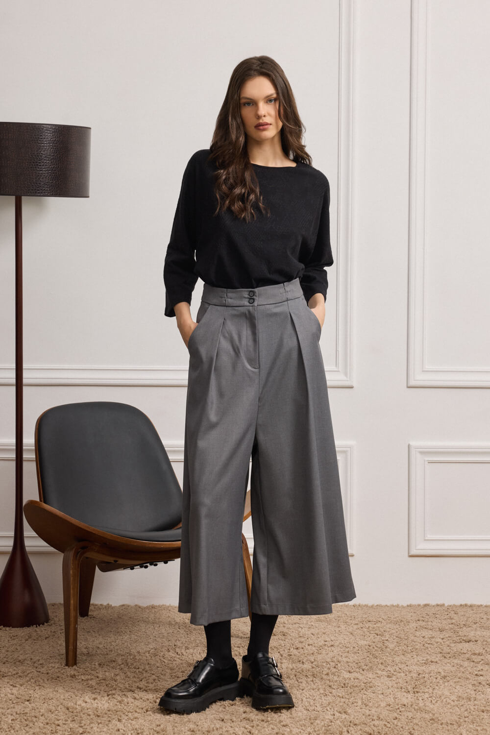 ww0125025-1 Ψηλόμεση Zip-Culotte - Image 1